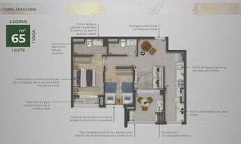 Imagem 4: Raízes Premium Butantã | Construtora Mitre | Construção | 65 metros | 02 dormitórios