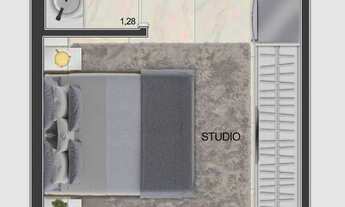 Imagem 4: Level Brooklin | Aam Incorporadora | Pronto | 24 metros | studios | com varanda