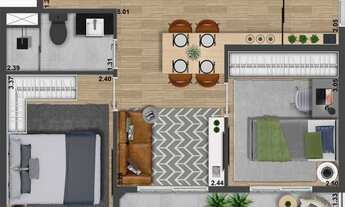 Imagem 4: Villa Perdizes | Construtora Conx | Pronto | 51 metros | 02 dormitórios | com varanda