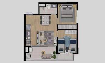 Imagem 4: Vita Parque | Construtora Engelux | Pronto | 45 metros | 02 dormitórios | varanda