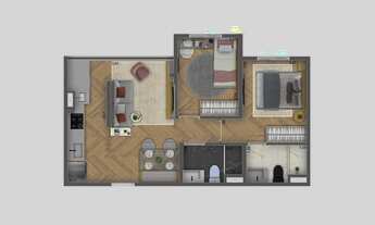 Imagem 4: IX Tatuapé Construtora IX Construção 46 metros 02 dormitórios suíte varanda