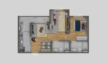 Imagem 6: IX Tatuapé Construtora IX Construção 46 metros 02 dormitórios suíte varanda