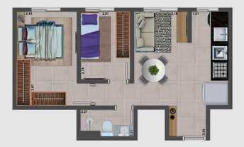 Imagem 4: Marka Unik | Construtora Marka Prime | Construção | 41 metros | 02 dormitórios