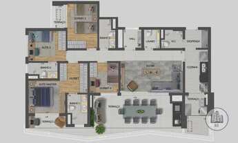 Imagem 4: Signature By Ott Construtora Eztec Pronto 144 metros 04 dormitórios 02 suítes