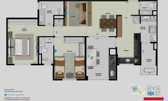 Imagem 4: Barile Patriani Pronto para morar 87 metros duas suítes lavabo varanda gourmet