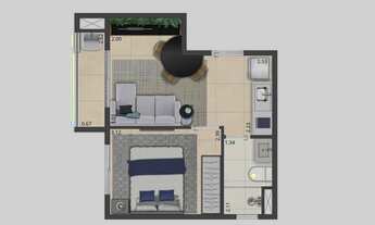 Imagem 5: Composite Moema | Construtora Conx | Pronto | 27 metros | 01 dormitório | com varanda