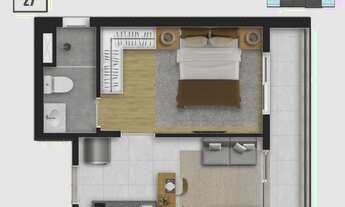 Imagem 4: Bless RSF Ipiranga | Construtora RSF | Construção | 27 metros | studio com varanda