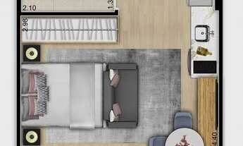 Imagem 4: Vila Parque Butantã | Construtora Cambur | Pronto | 32 metros | studios | com varanda