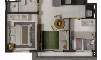 Imagem 5: Flamboyant 294 | Construtora Brio | Pronto | 34 metros | 02 dormitórios | varanda