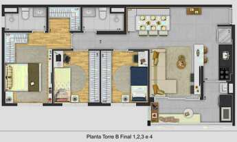 Imagem 4: Ar Planalto | Construtora Archtech | Pronto | 80 metros | 03 dormitórios | suíte