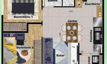 Imagem 5: Station Garden | Construtora Pratica | Pronto | 42 metros | 02 dormitórios | varanda