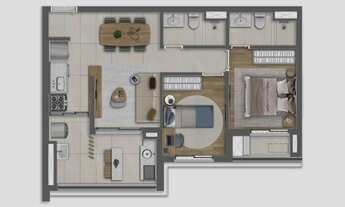 Imagem 4: Camino Alto da Boa Vista | Construtora Yuny | Pronto | 61 metros | 02 dormitórios