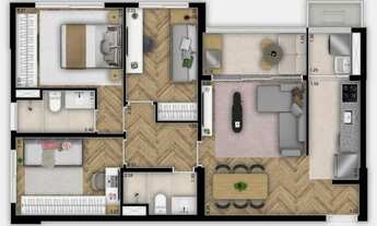 Imagem 4: New Patteo Osasco Construtora Helbor Pronto para morar 73 metros 03 dormitórios