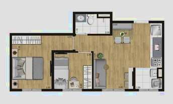 Imagem 4: Kz Jabaquara | Construtora Kazzas | Pronto | 37 metros | 02 dormitórios | sem varanda
