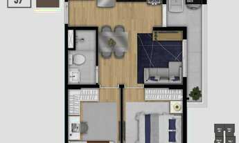 Imagem 4: Bless RSF Praça da Árvore | Construtora RSF | Construção | 39 metros | 02 dormitórios