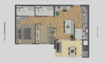 Imagem 4: Red Guilhermina | Construtora Econ | Construção | 54 metros | 02 dormitórios | suíte