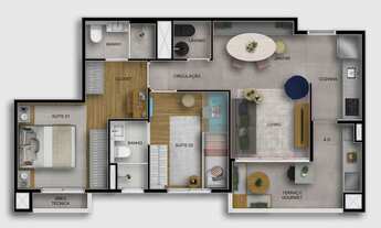 Imagem 5: Iconic Osasco | Construtora Danpris | Construção | 62 metros | 02 dormitórios | suíte