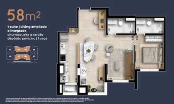 Imagem 4: Apicé Vila Yara | Construtora Dubaí | Construção | 58 metros | 02 dormitórios | suíte