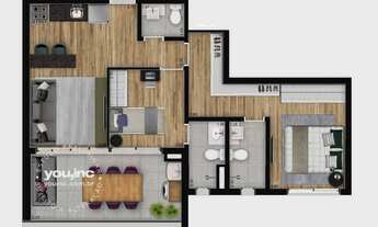 Imagem 4: Versa Brooklin | Construtora You, Inc | Pronto | 68 metros | 02 suítes | lavabo