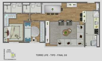 Imagem 4: Heaven Saúde | Construtora Archtech | Pronto | 66 metros | 02 dormitórios | suíte