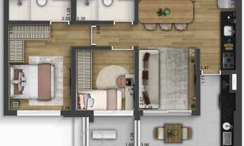 Imagem 4: Tons Klabin | Construtora Paes e Gregori | Construção | 62 metros | 02 dormitórios