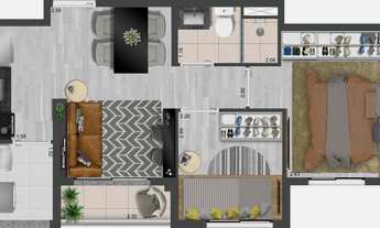 Imagem 4: Welconx Butantã | Construtora Conx | Pronto | 40 metros | 02 dormitórios | com varanda