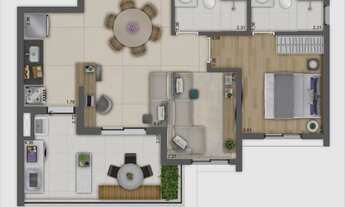 Imagem 4: Mirã Butantã | Construtora Kallas | Pronto | 58 metros | 02 dormitórios | suíte