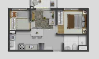 Imagem 4: Go Bosque Maia | Construtora Arquiplan | Construção | 37 metros | 02 dormitórios