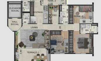 Imagem 7: Lineage Vila Mariana | Construtora ZKF | Pronto | 95 metros | 03 dormitórios | suíte