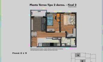 Imagem 7: Teo Imirim | Construtora Walcon | Construção | 40 metros | 02 dormitórios | varanda