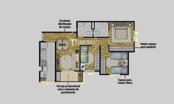 Imagem 4: Paradiso Campestre | Construtora Tibério | Pronto | 59 metros 3 dormitórios | suíte