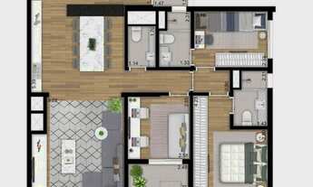 Imagem 5: Think Apiácas | Construtora Think | Construção | 97 metros | 03 dormitórios | suíte