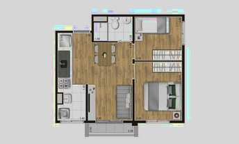 Imagem 4: K Centro | Construtora kazzas | Pronto | 38 metros | 02 dormitórios | com varanda