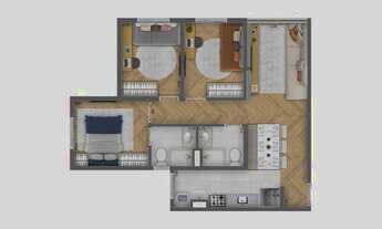 Imagem 4: IX Tatuapé Construtora IX Construção 57 metros 03 dormitórios suíte varanda