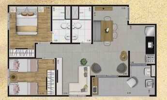 Imagem 5: Gran Kazzas Sacomã Club | Construtora Kazzas | Construção | 60 metros | 03 dormitórios
