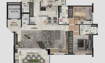 Imagem 6: Lineage Vila Mariana | Construtora ZKF | Pronto | 95 metros | 03 dormitórios | suíte