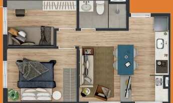 Imagem 5: Mitz Matriz Construtora Manasa Construção 34 metros 02 dormitórios sem varanda