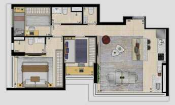 Imagem 4: Nattur Nova Klabin | Construtora Trisul | Pronto | 79 metros | 03 dormitórios | suíte