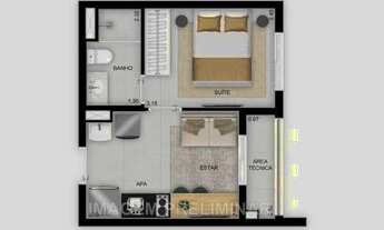 Imagem 4: Inspire Diálogo Construtora Diálogo Construção 26 metros 01 suíte com varanda