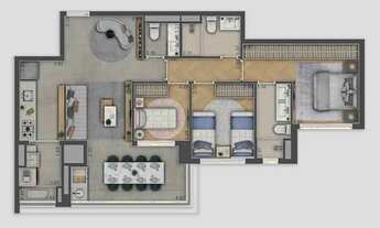 Imagem 4: Ml Brooklin | Construtora Mitre | Construção | 84 metros | 03 dormitórios | suíte