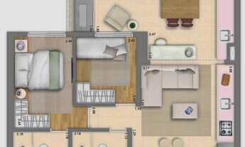 Imagem 4: Essence Vila Mariana Construtora Caucaso Pronto 61 metros 02 dormitórios suíte