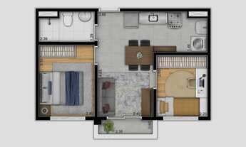 Imagem 4: Vinx Estação Giovanni Gronchi | Construtora Vinx | Pronto | 38 metros | 02 dormitórios