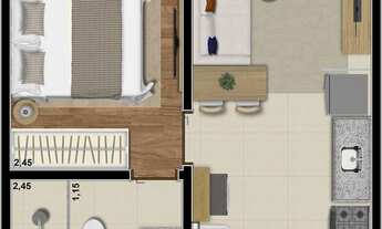 Imagem 4: Aplauso Jabaquara | Construtora Vitta Residencial | Pronto | 24 metros | 01 dormitório