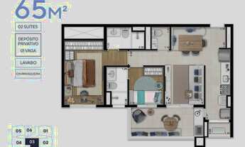 Imagem 5: Trend Por Dubai | Construtora Dubai | Pronto | 65 metros 2 suítes | varanda gourmet