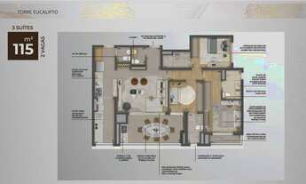 Imagem 4: Raízes Premium Butantã | Construtora Mitre | Construção | 115 metros | 03 suítes