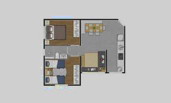 Imagem 4: Bella Cidade Itapevi Construtora Mendes Salge Construção 35 metros 01 dormitório