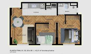 Imagem 4: Passione IV | Construtora Riformato | Construção | 41 metros | 02 dormitórios