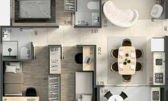 Imagem 5: Hub 111 Construtora Canvas Construção 64 metros 03 dormitórios suíte varanda