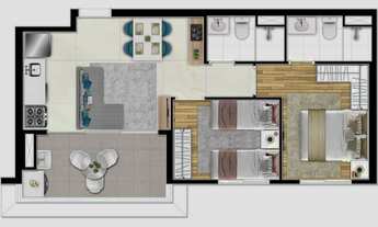 Imagem 4: Side Barra Funda | Construtora Trisul | Pronto | 49 metros | 02 dormitórios | suíte