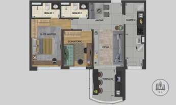 Imagem 5: Air Brooklin | Construtora Eztec | Pronto | 66 metros | 02 dormitórios | suíte